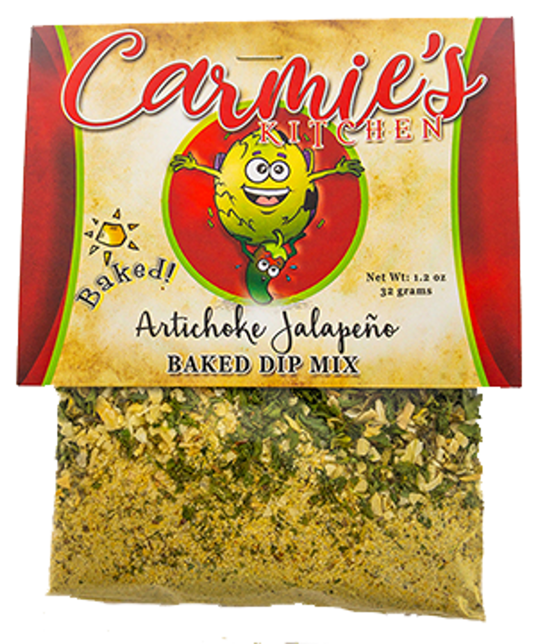 Carmie’s Artichoke Jalapeño Baked Dip Mix