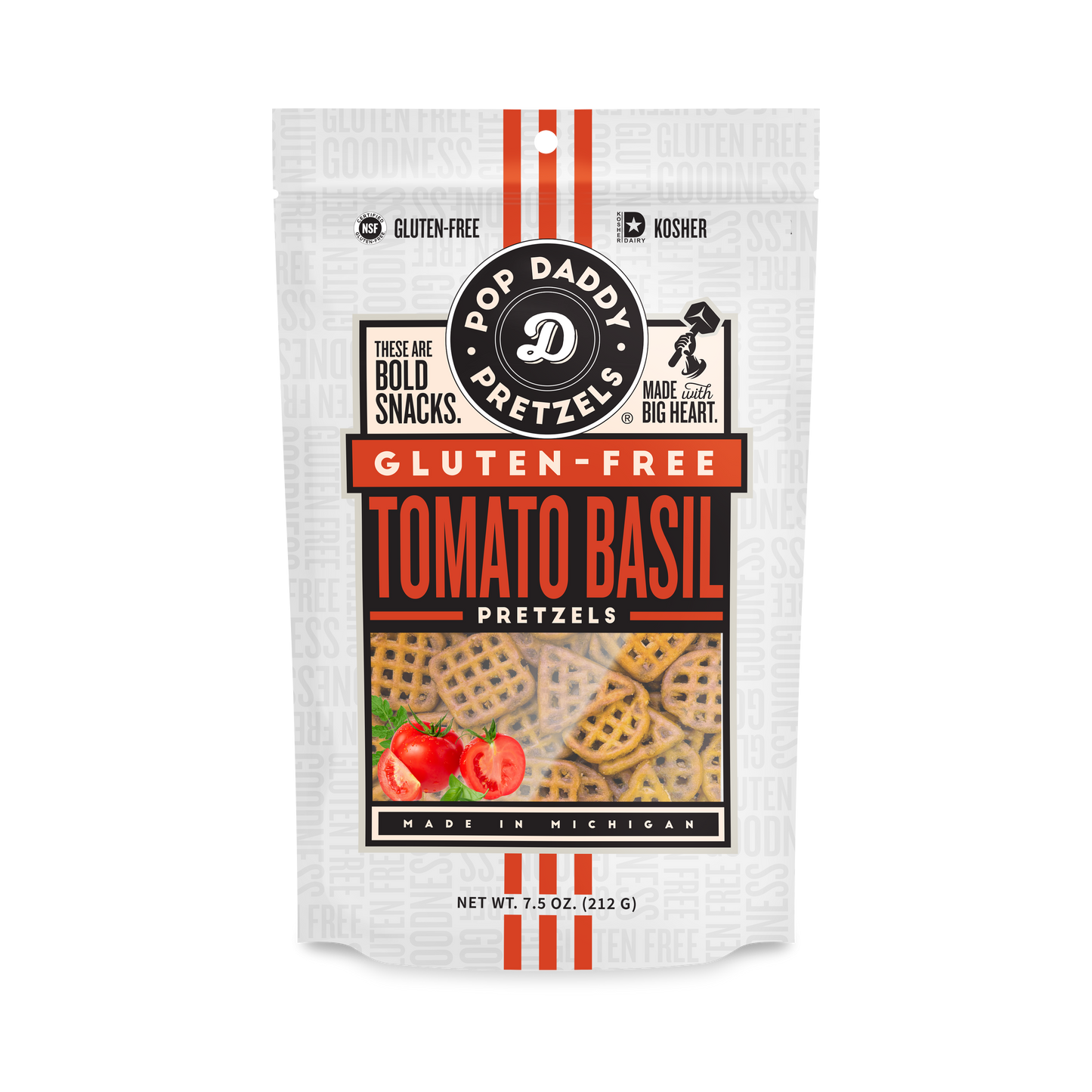 Pop Daddy Gluten-Free Tomato Basil Pretzels
