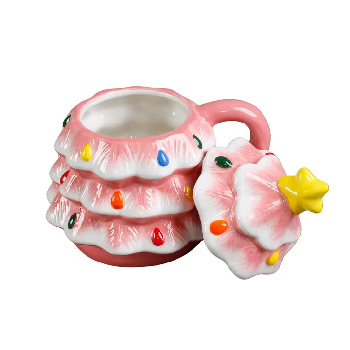 Pink Christmas Tree Mug