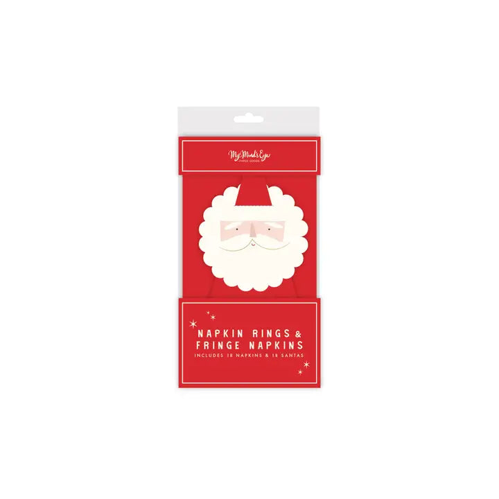 Santa Napkin and Rings Set