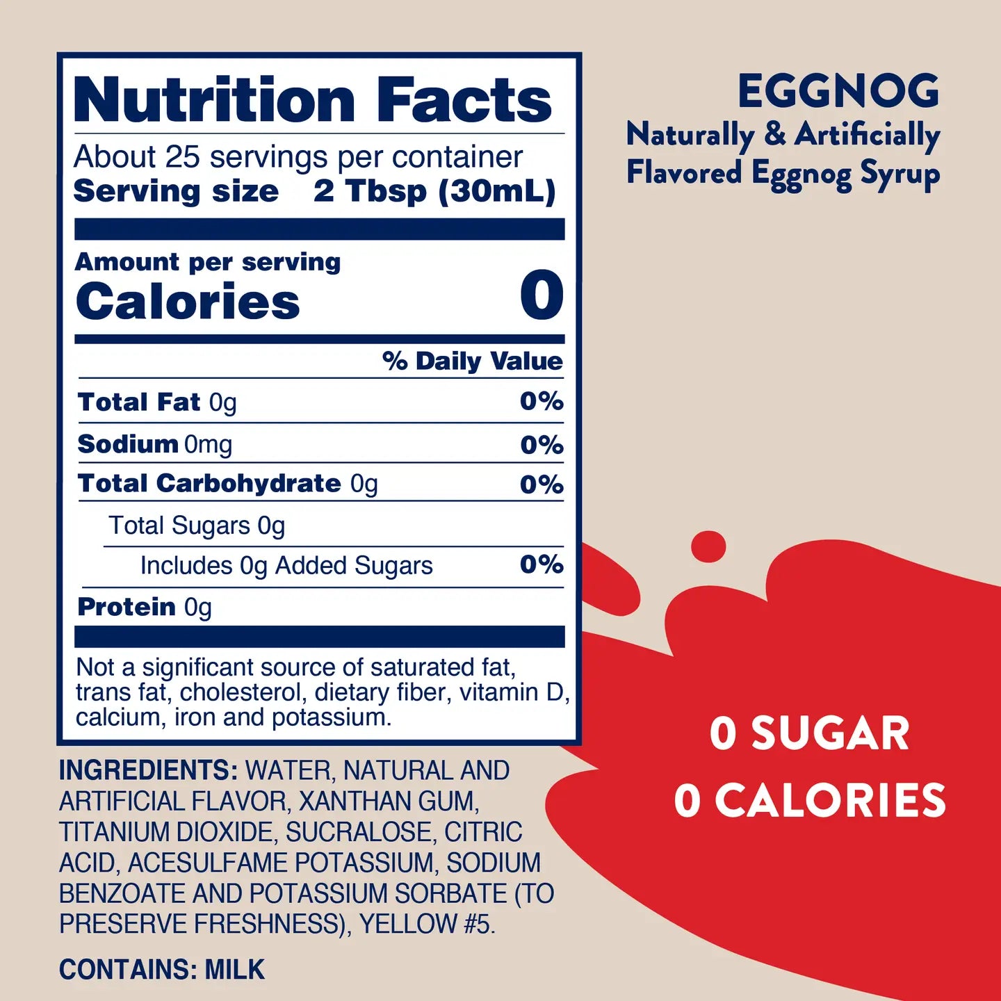 Eggnog Skinny Syrup