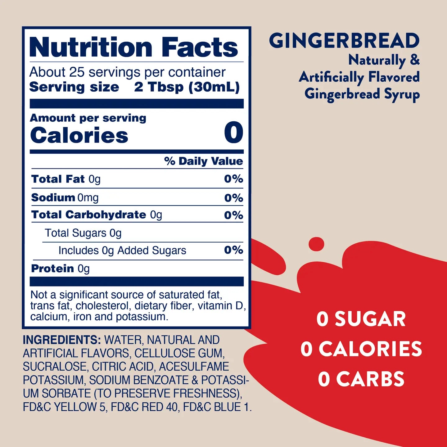 Gingerbread Skinny Syrup