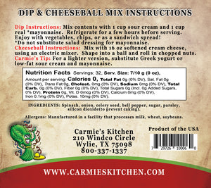 Carmie’s Fiesta Spinach Dip & Cheeseball Mix