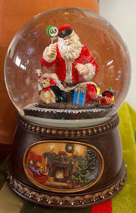 Santa With Train Snow Globe