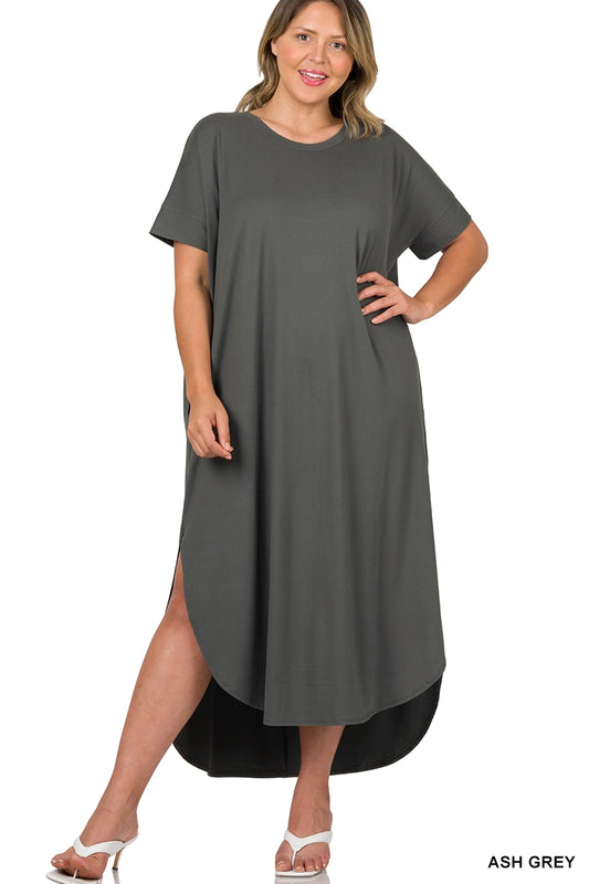 Plus Size Charcoal Maxi Dress