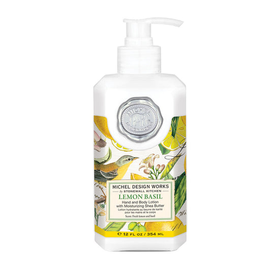 Michel Design Works Lemon Basil Hand & Body Lotion 12 oz.