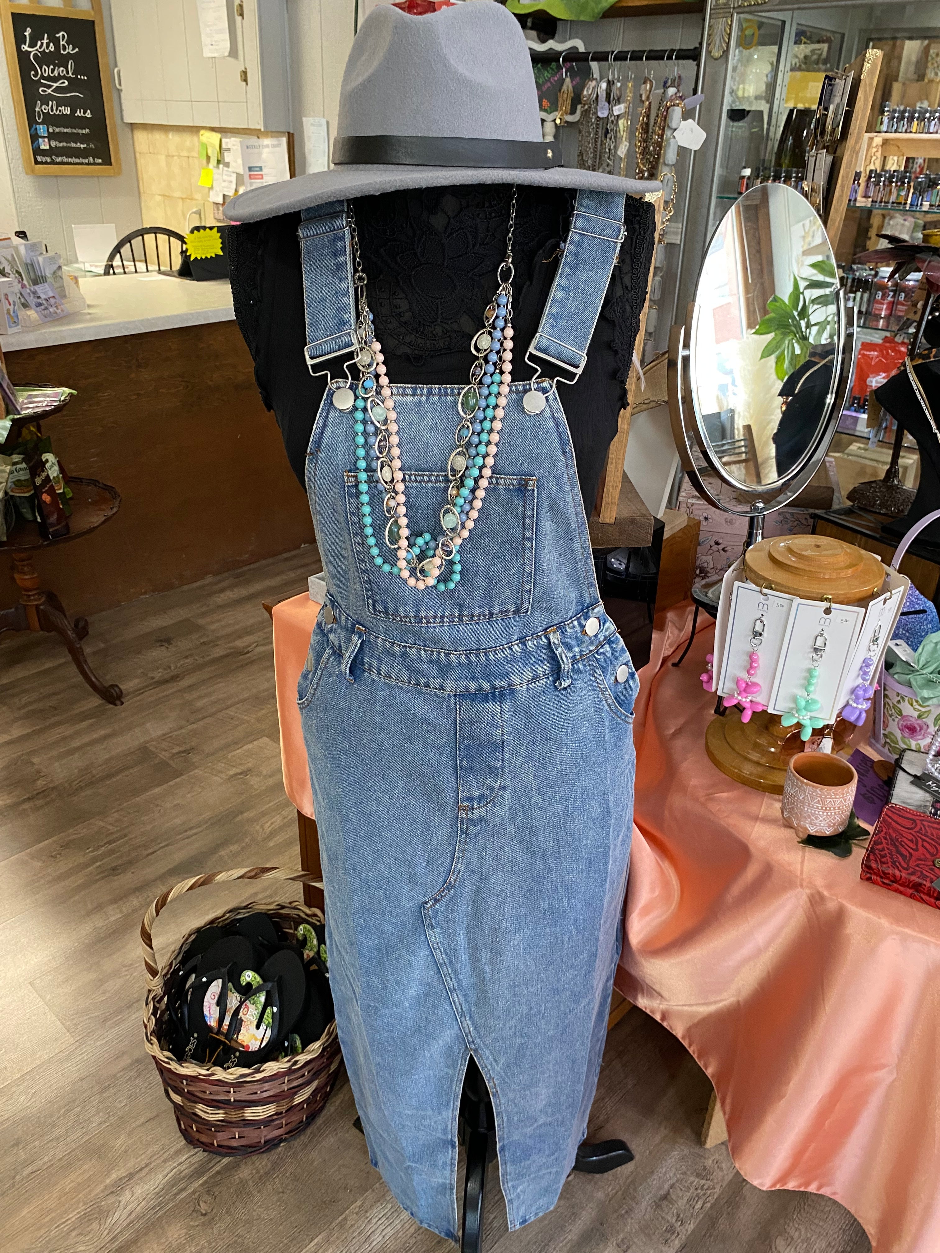 Denim Overall Dress