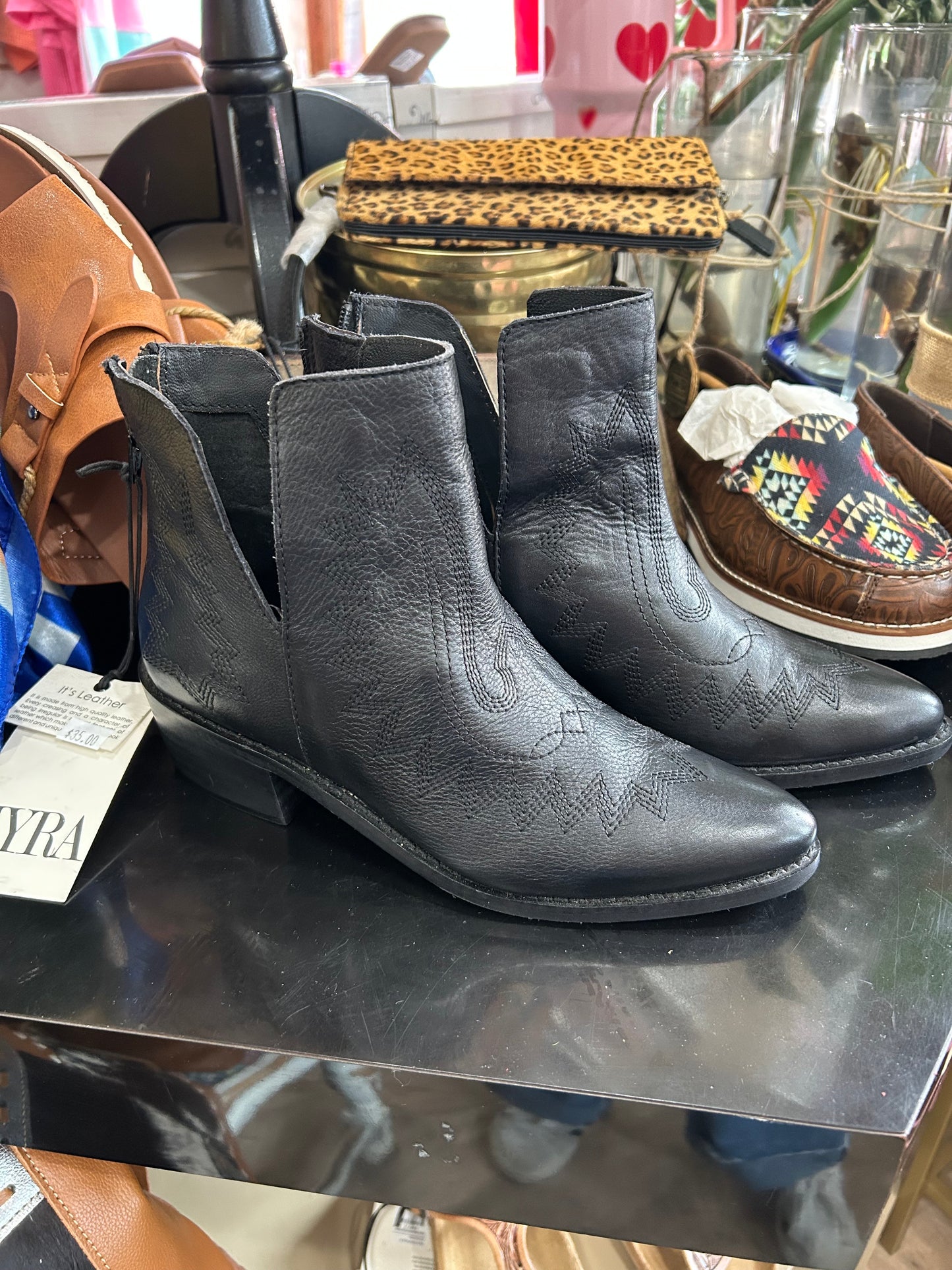 Myra Black Booties