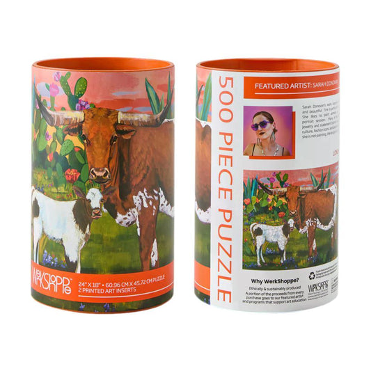 WerkShoppe Longhorns 500 Pc. Puzzle