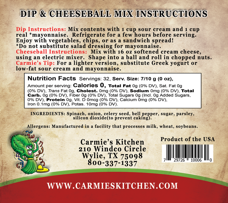 Fiesta Spinach Dip & Cheeseball Mix