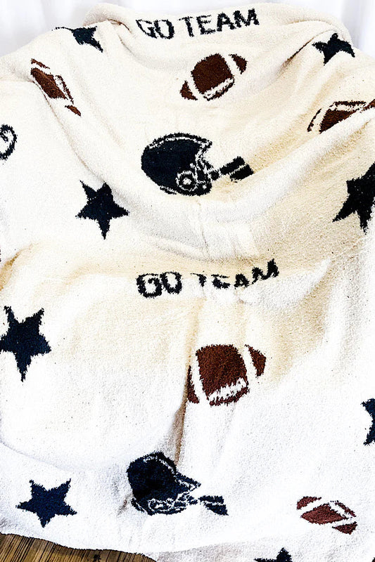 Go Team Football 🏈 Luxury Blanket