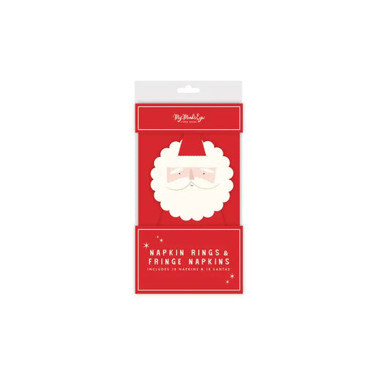 Santa Napkin and Rings Set