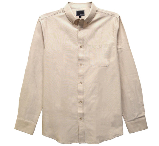 Men’s Beige Button-Up