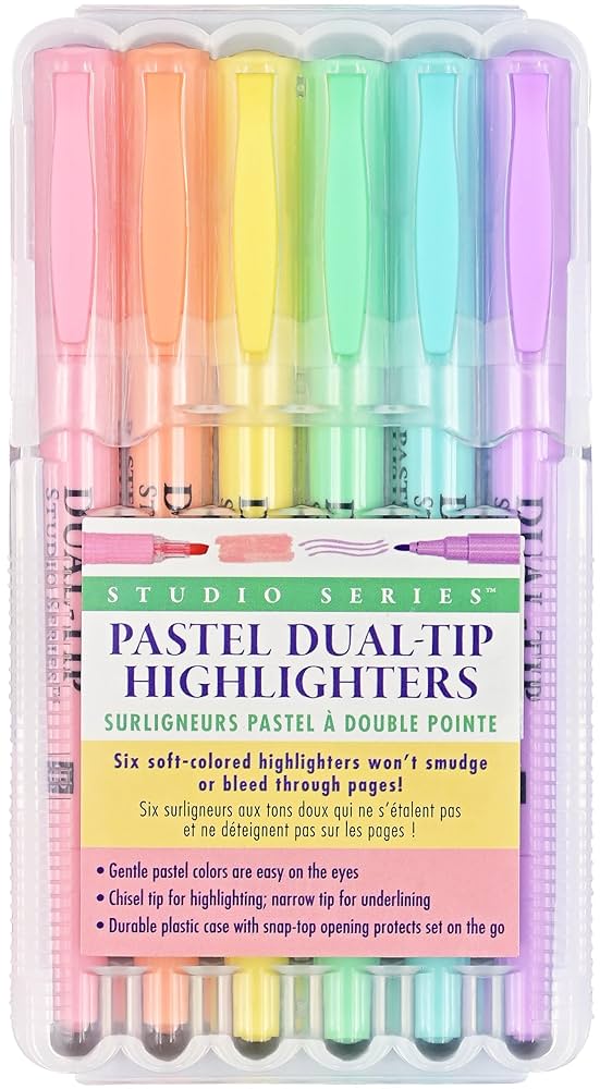 Studio Series Pastel Dual-Tip Highlighters