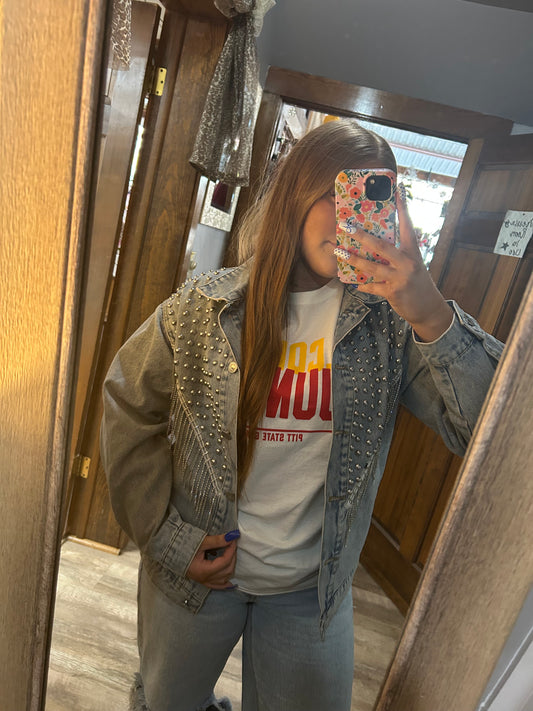 Ellie Bedazzled Denim Jacket