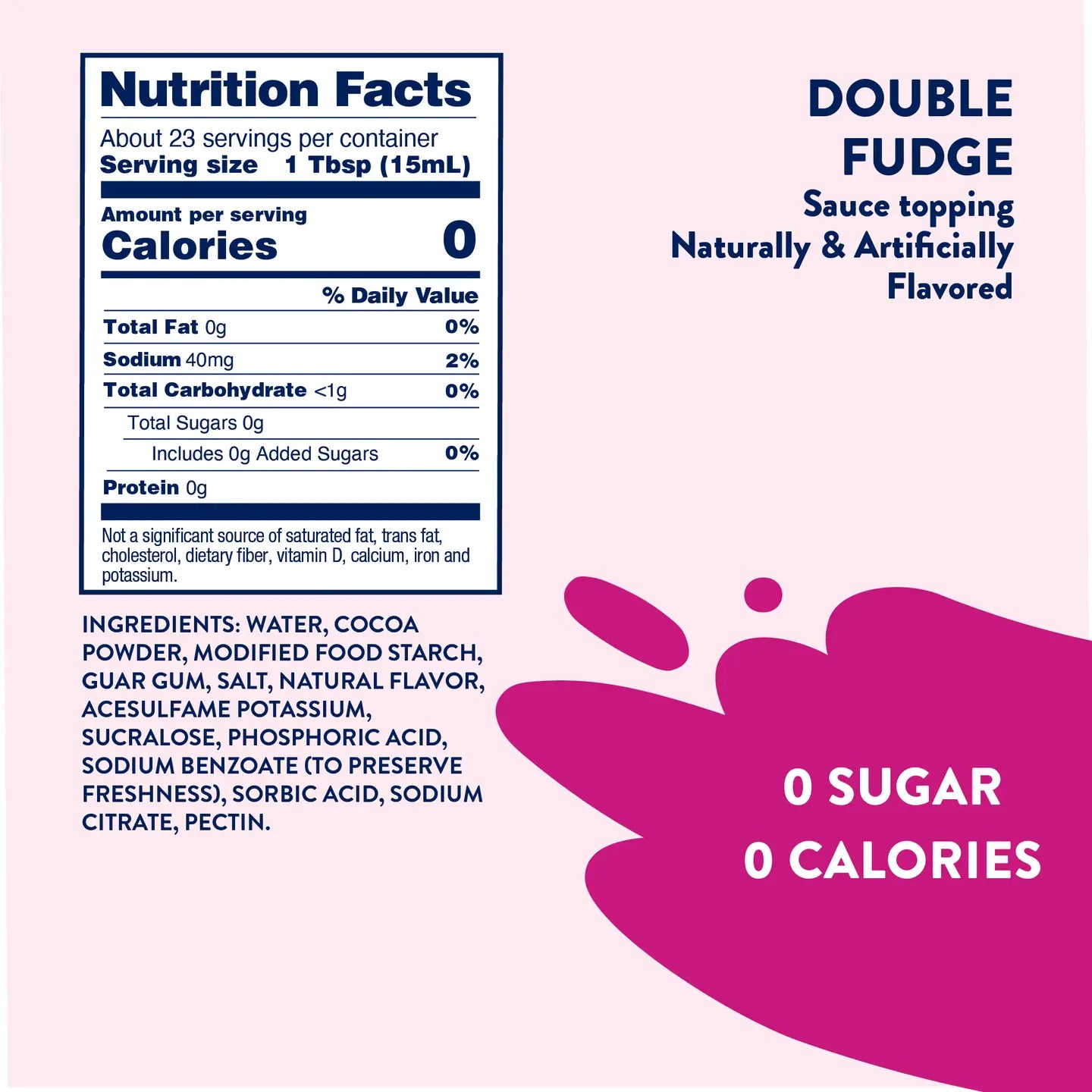 Skinny Double Fudge Sauce