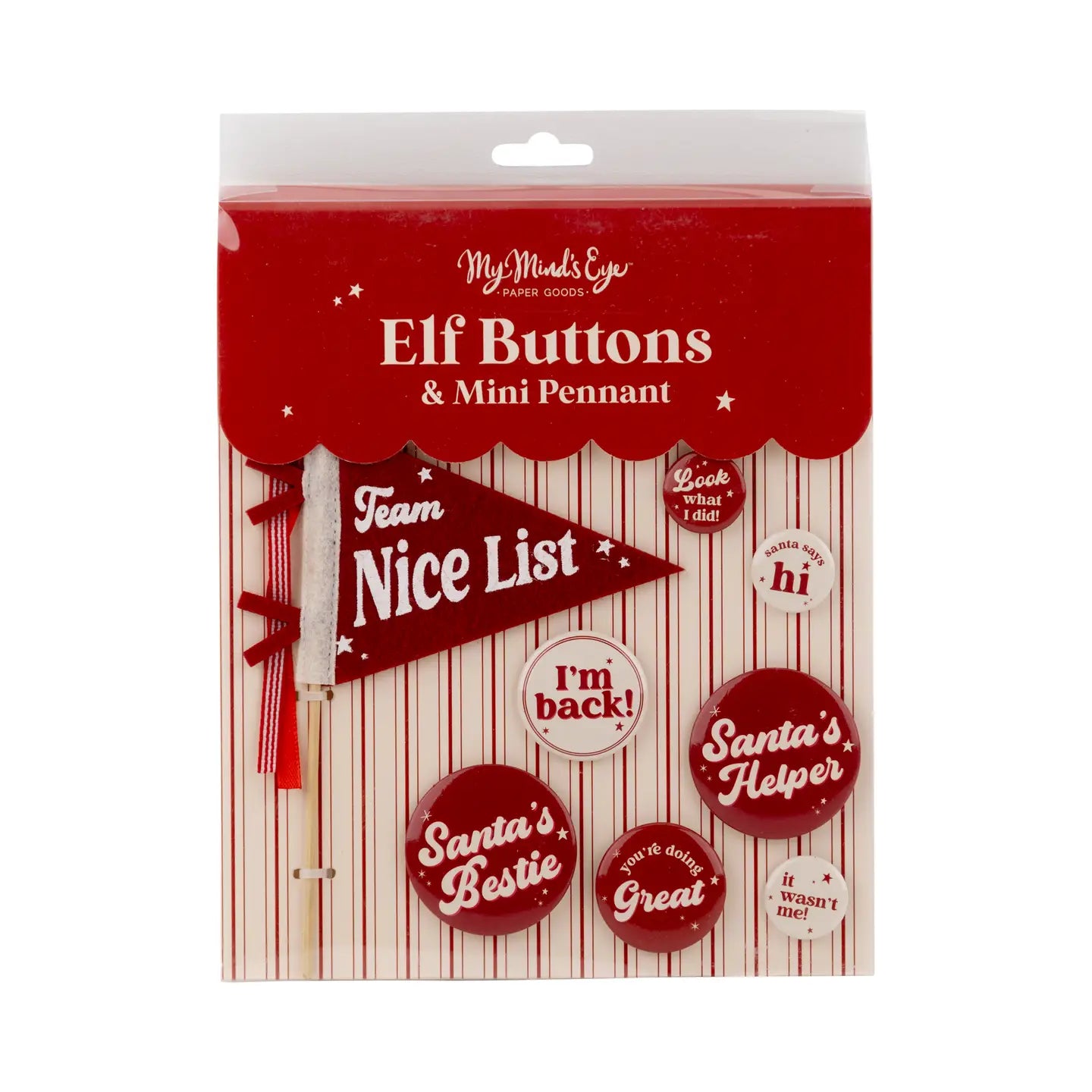 Elf Buttons and Mini Pennant