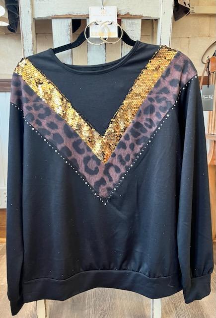 Leopard Chevron Sweater