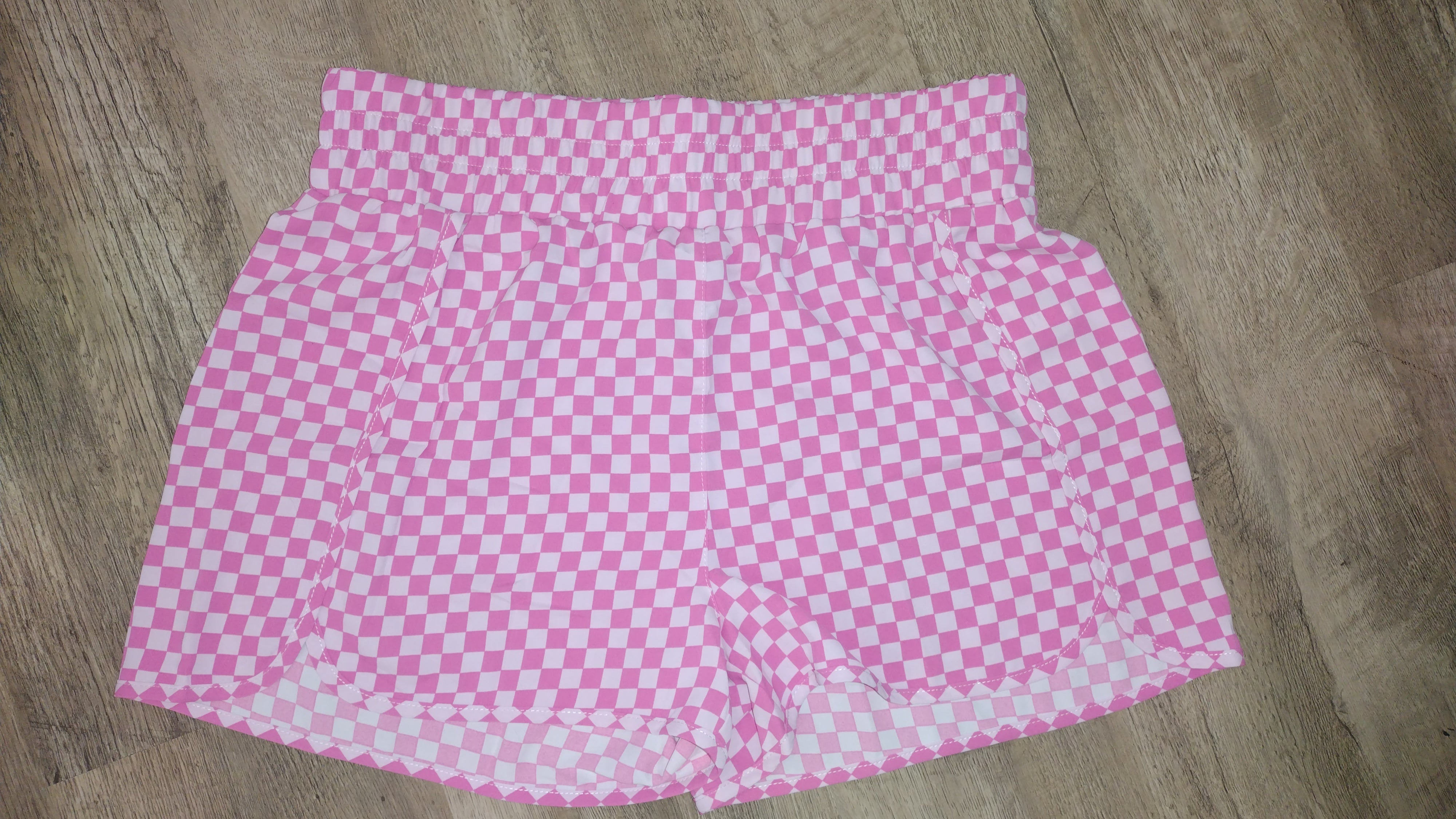 Pink Checkered Shorts Size Lg.