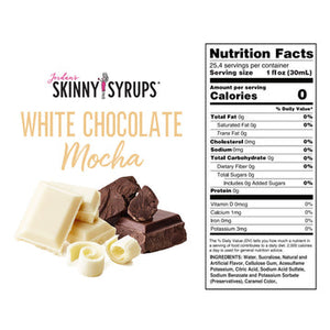 White chocolate mocha Skinny Syrup