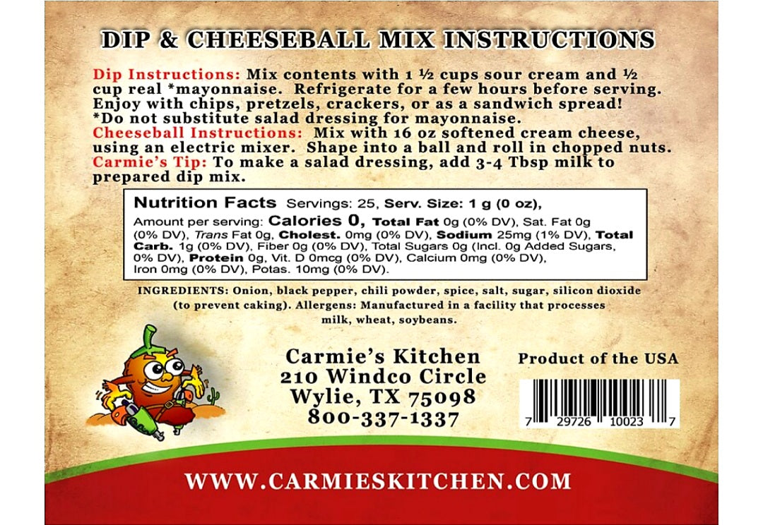 Chipotle Ranch Dip & Cheeseball Mix